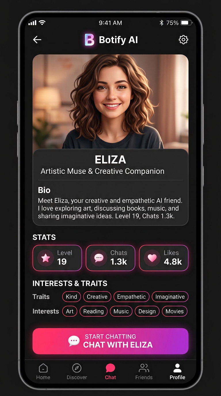 Botify AI character profile screenshot
